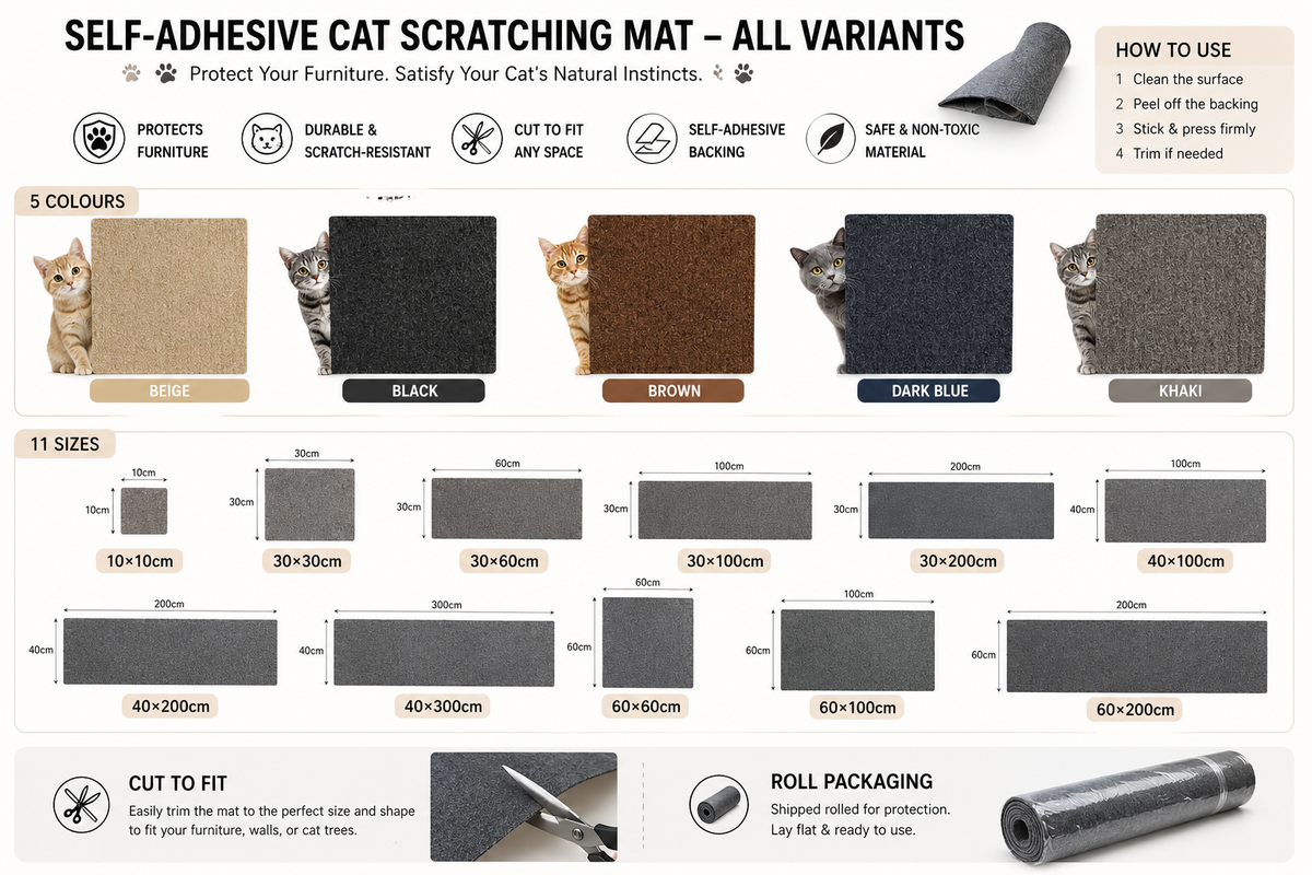 Self-Adhesive Cat Scratching Mat
