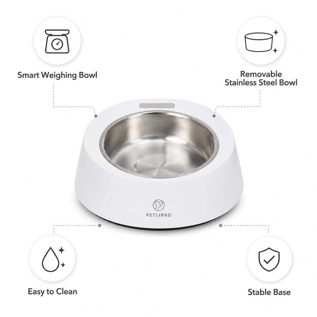 Smart Digital Weighing Pet Bowl.
