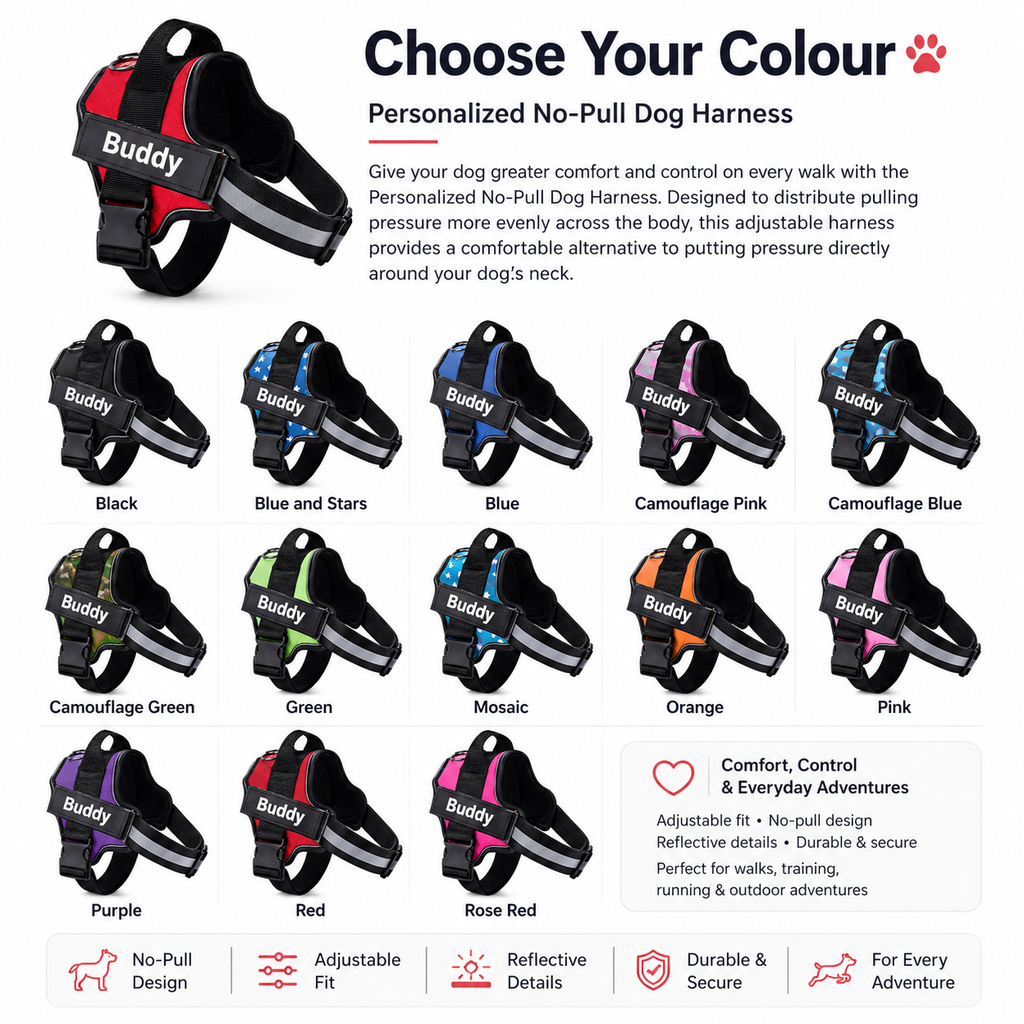 Personalized No-Pull Dog Harness