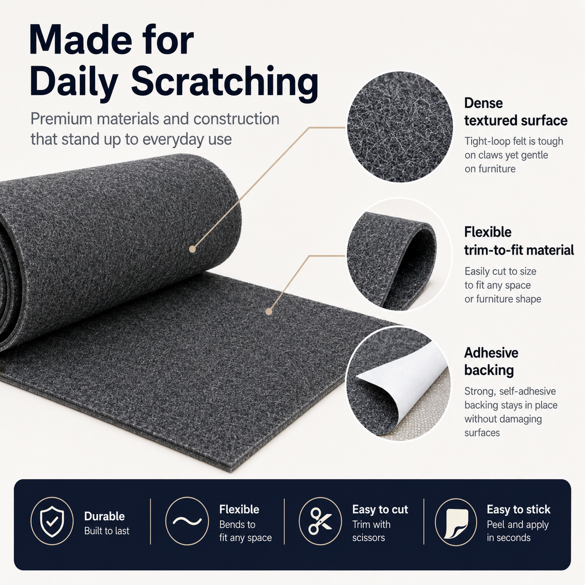 Self-Adhesive Cat Scratching Mat