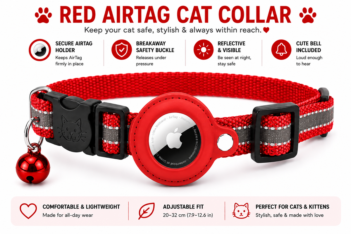 Reflective AirTag Pet Collar