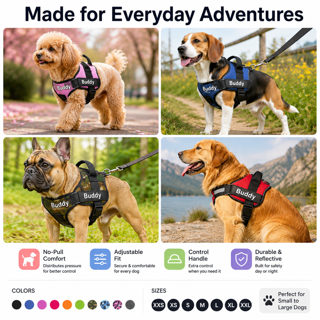 Personalized No-Pull Dog Harness