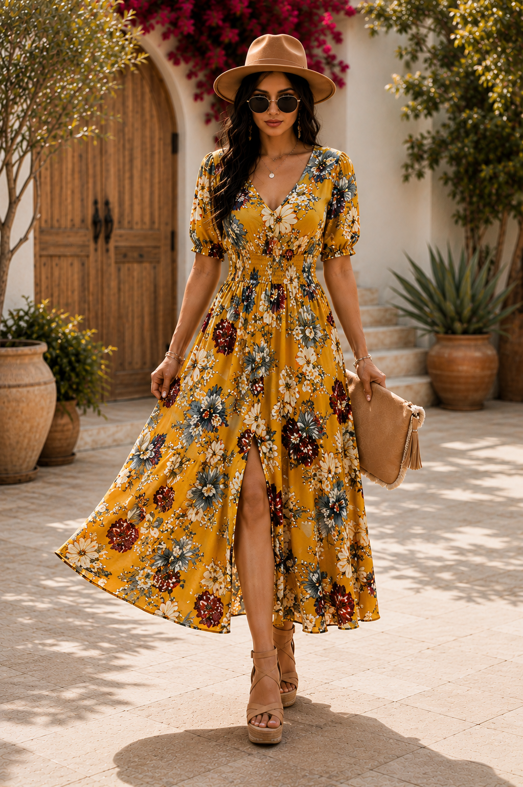 Floral Summer Maxi Beach Dress