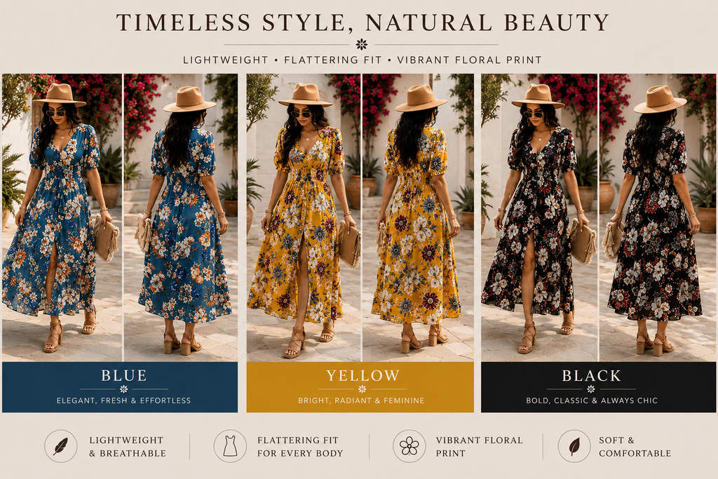 Floral Summer Maxi Beach Dress