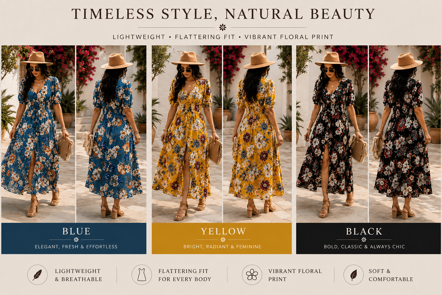 Floral Summer Maxi Beach Dress
