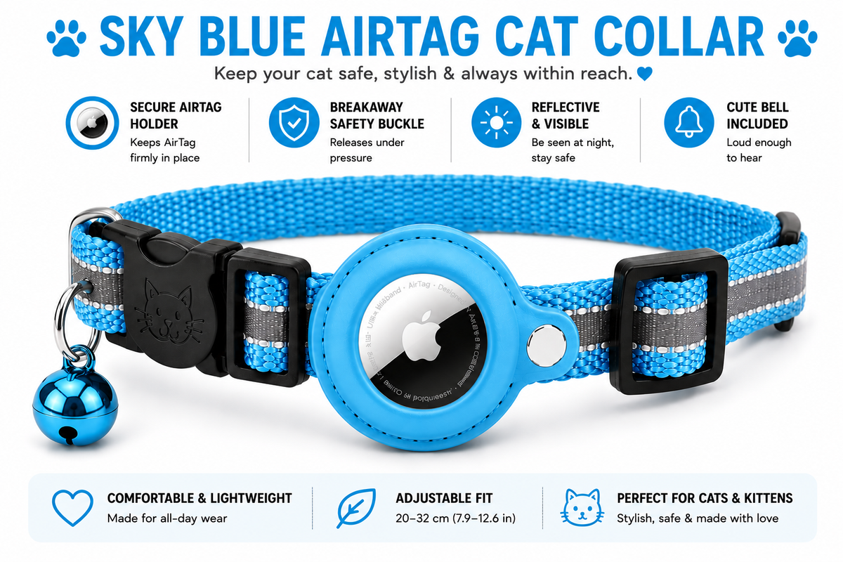Reflective AirTag Pet Collar