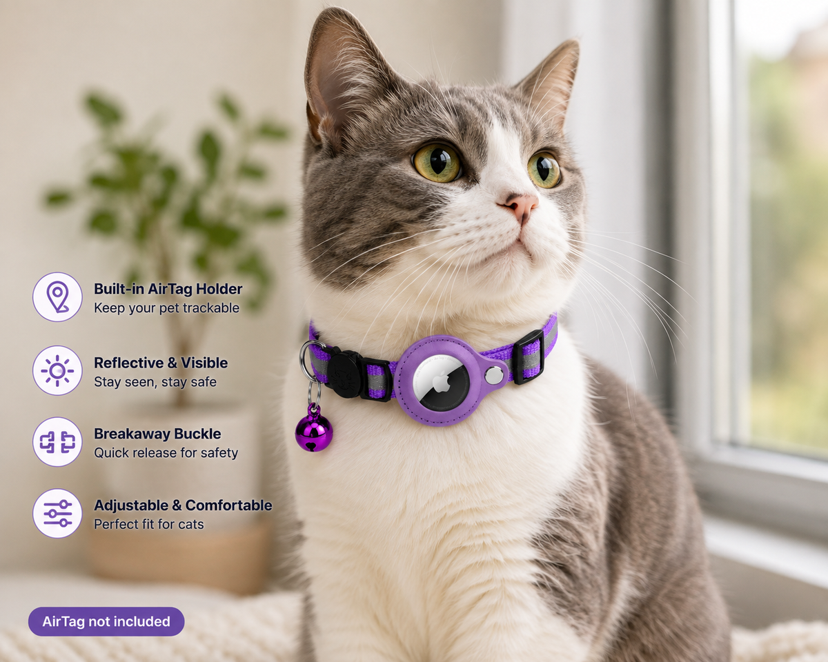 Reflective AirTag Pet Collar