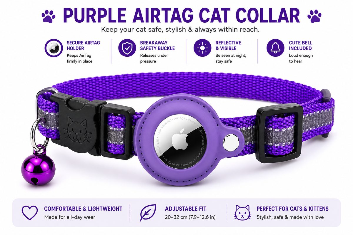Reflective AirTag Pet Collar