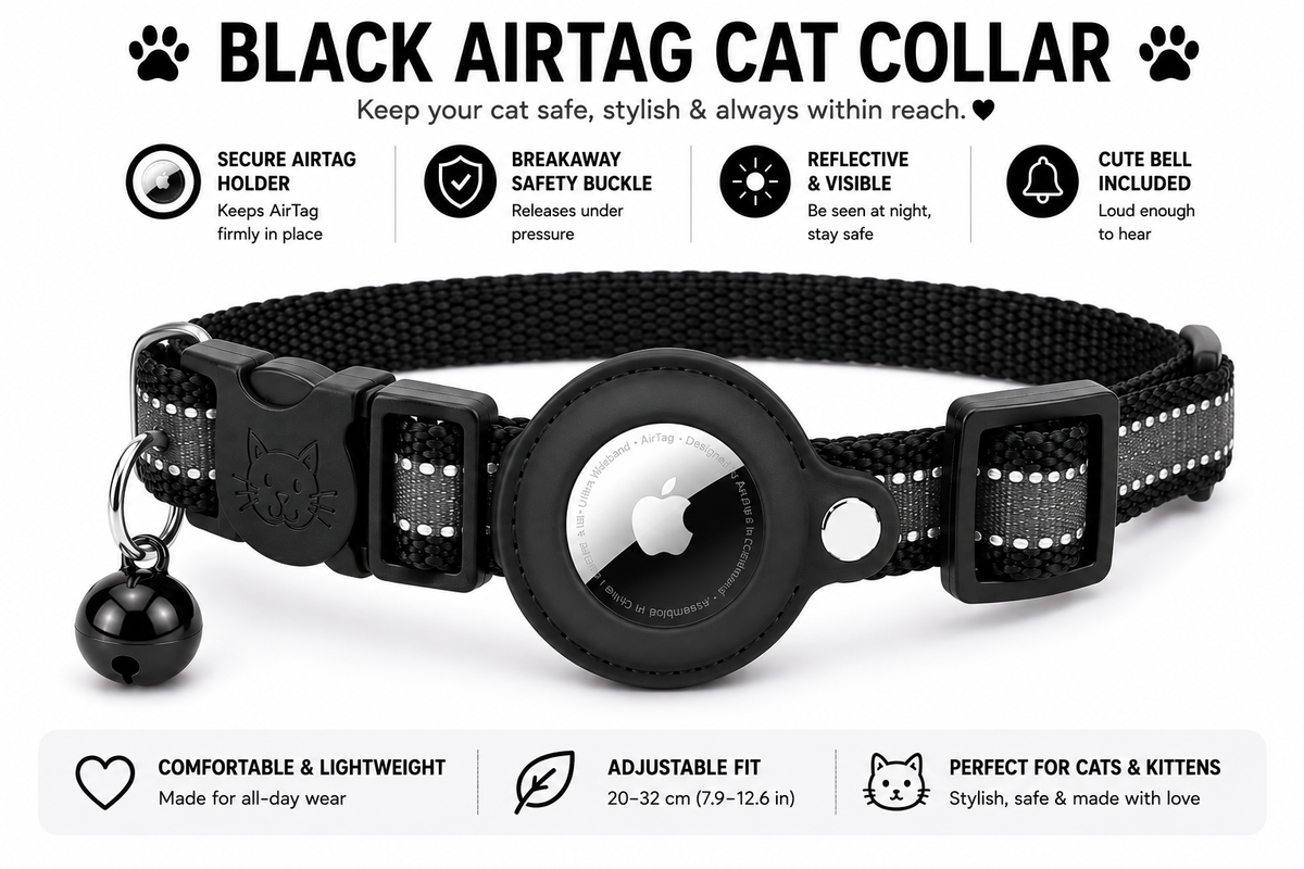 Reflective AirTag Pet Collar