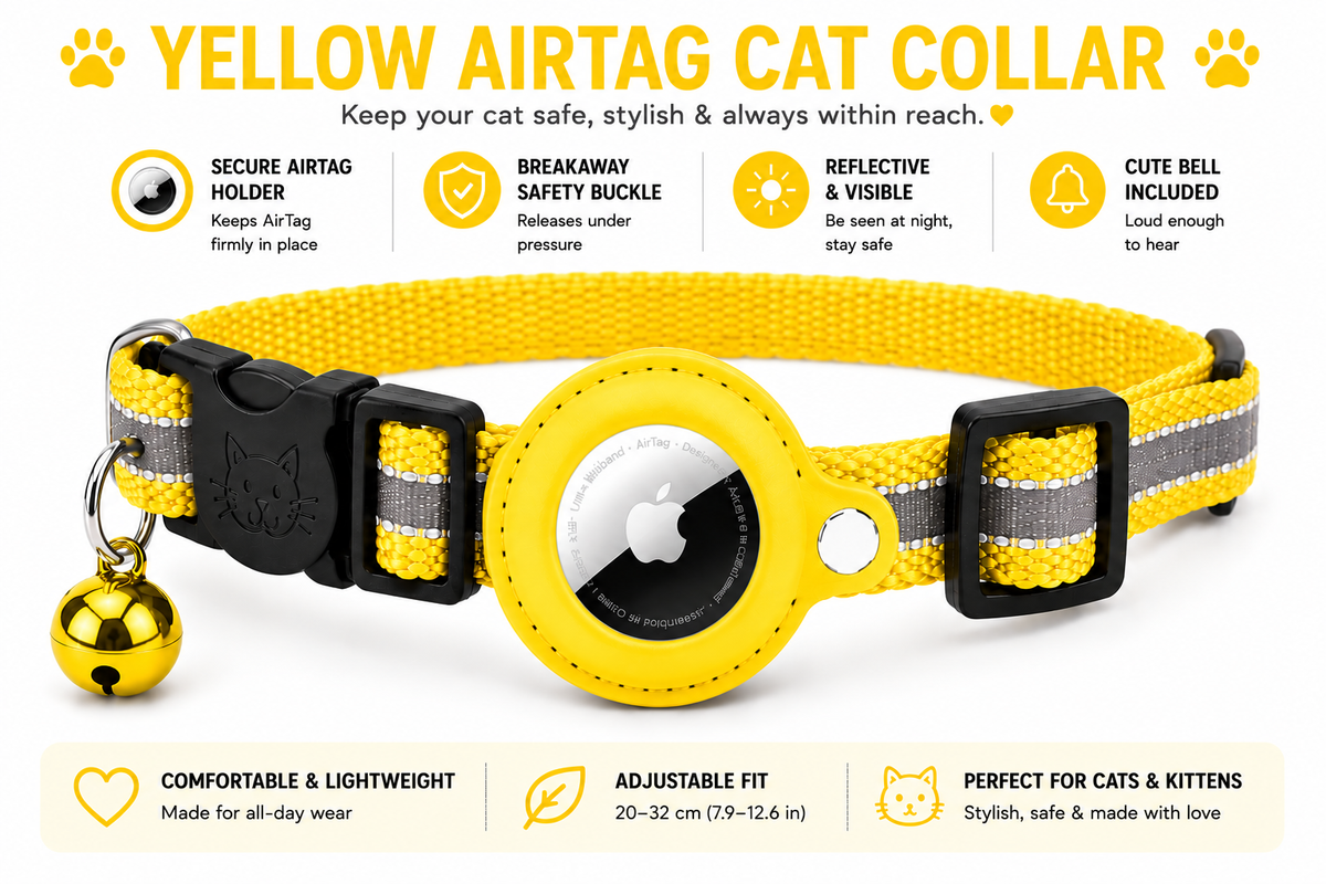 Reflective AirTag Pet Collar