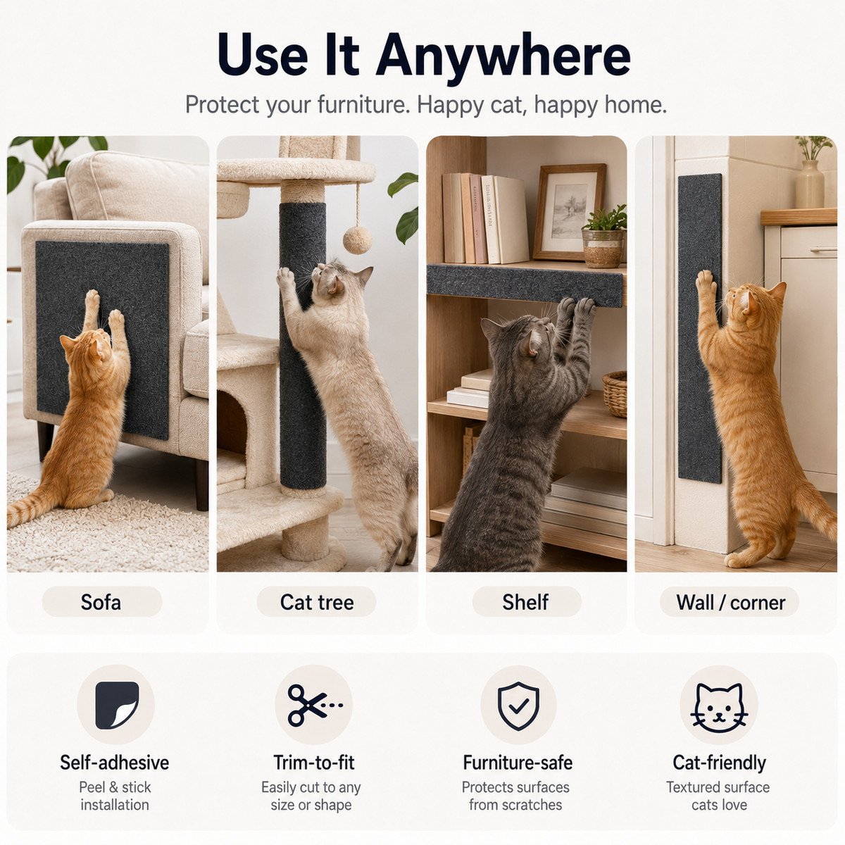 Self-Adhesive Cat Scratching Mat