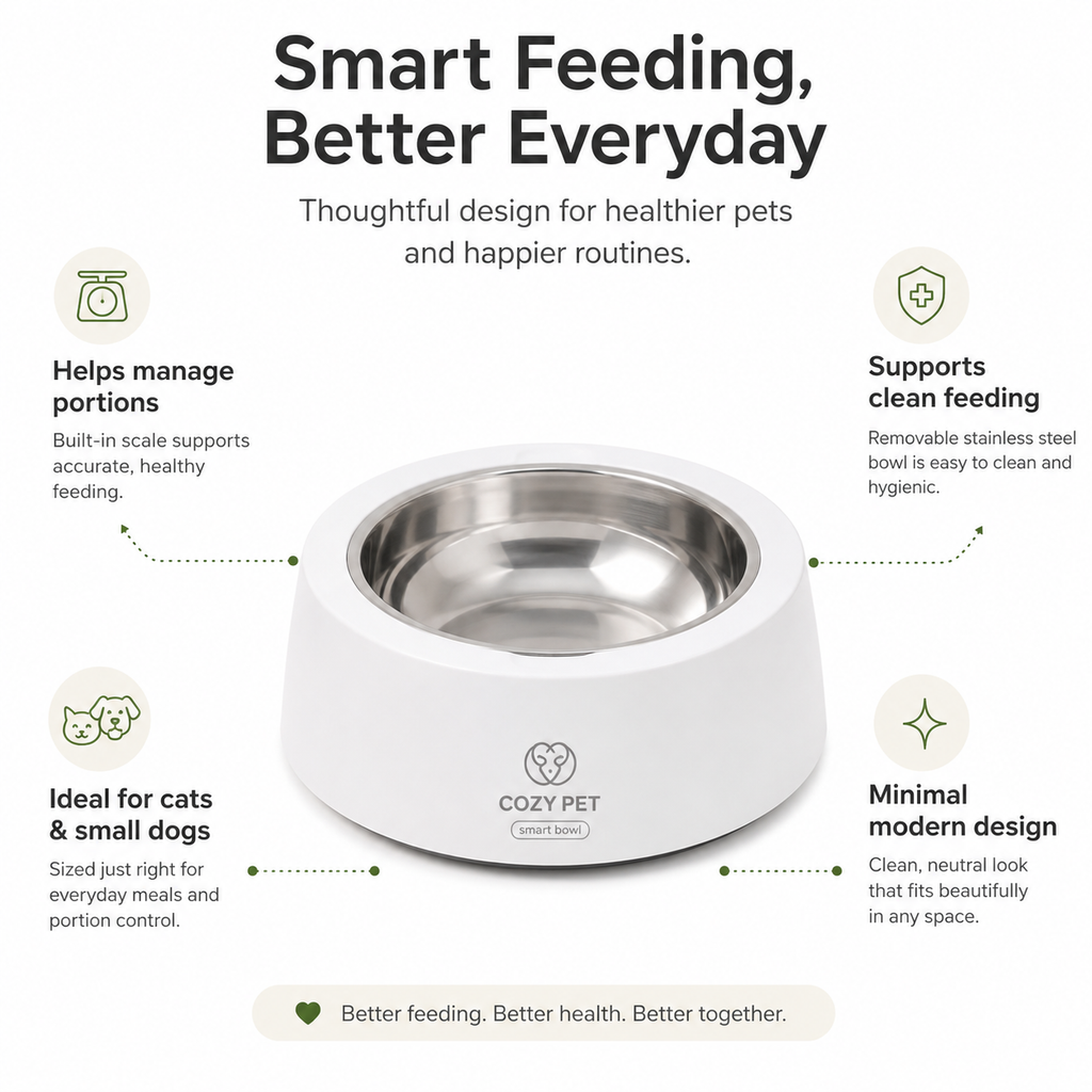 Smart Digital Weighing Pet Bowl.