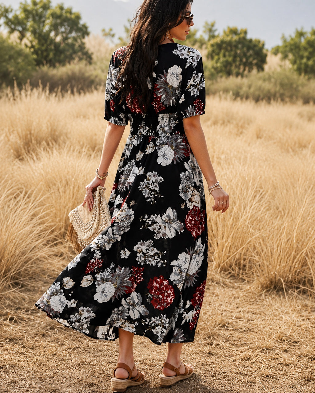 Floral Summer Maxi Beach Dress