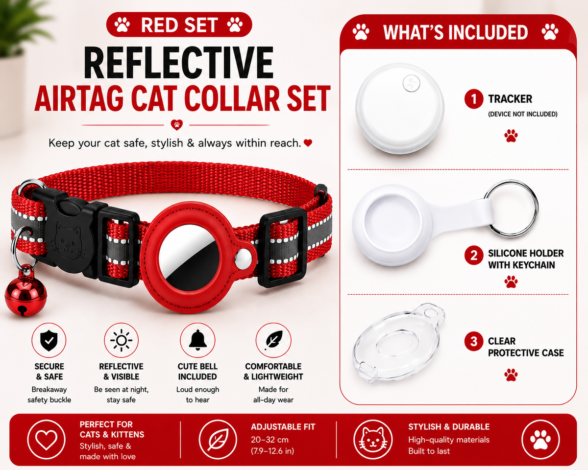 Reflective AirTag Pet Collar