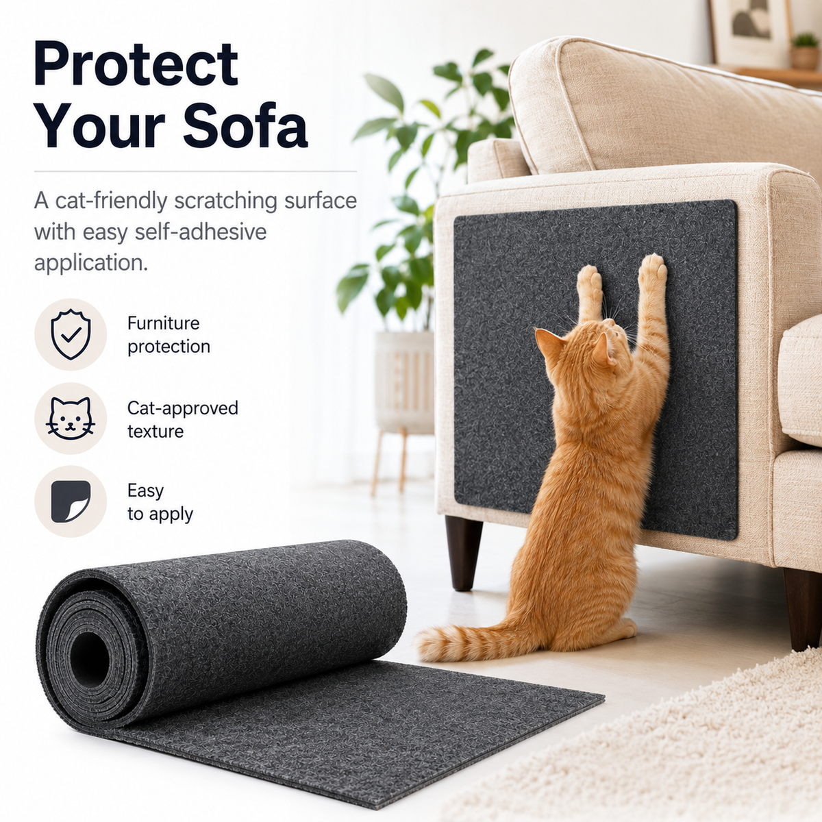 Self-Adhesive Cat Scratching Mat