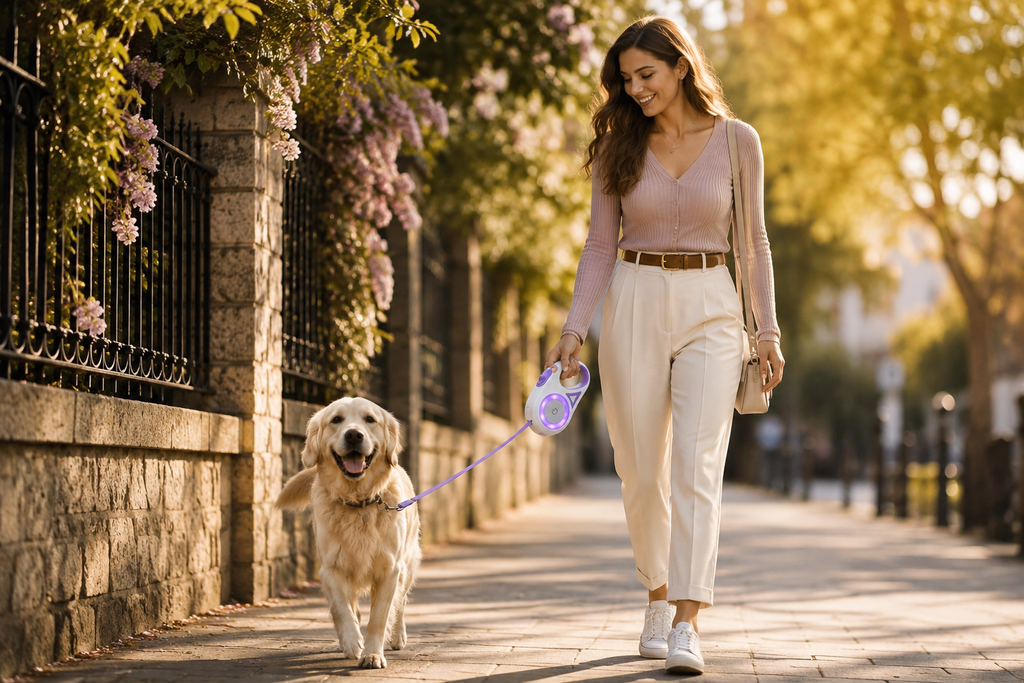 Retractable Dog Leash with LED Light | 3M & 5M