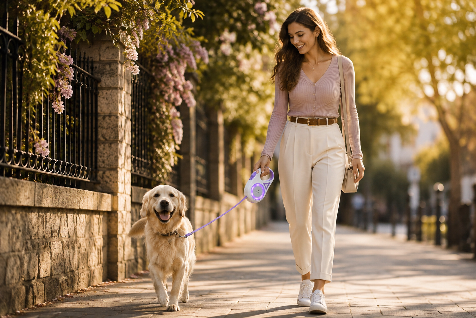 Retractable Dog Leash with LED Light | 3M & 5M