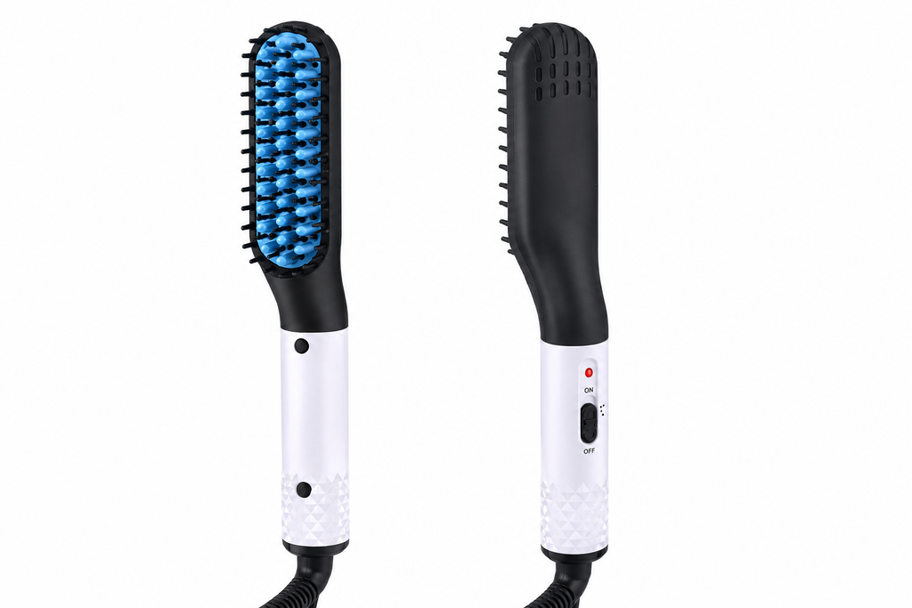 2-in-1 Heated Hair & Beard Straightening Brush