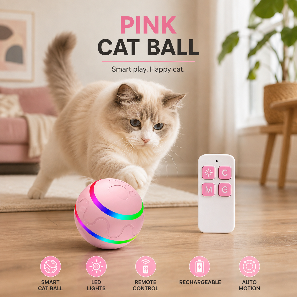 Smart Interactive Cat Ball