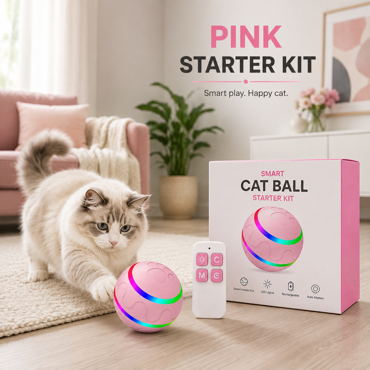 Smart Interactive Cat Ball