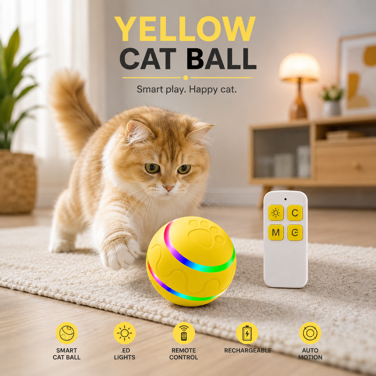 Smart Interactive Cat Ball