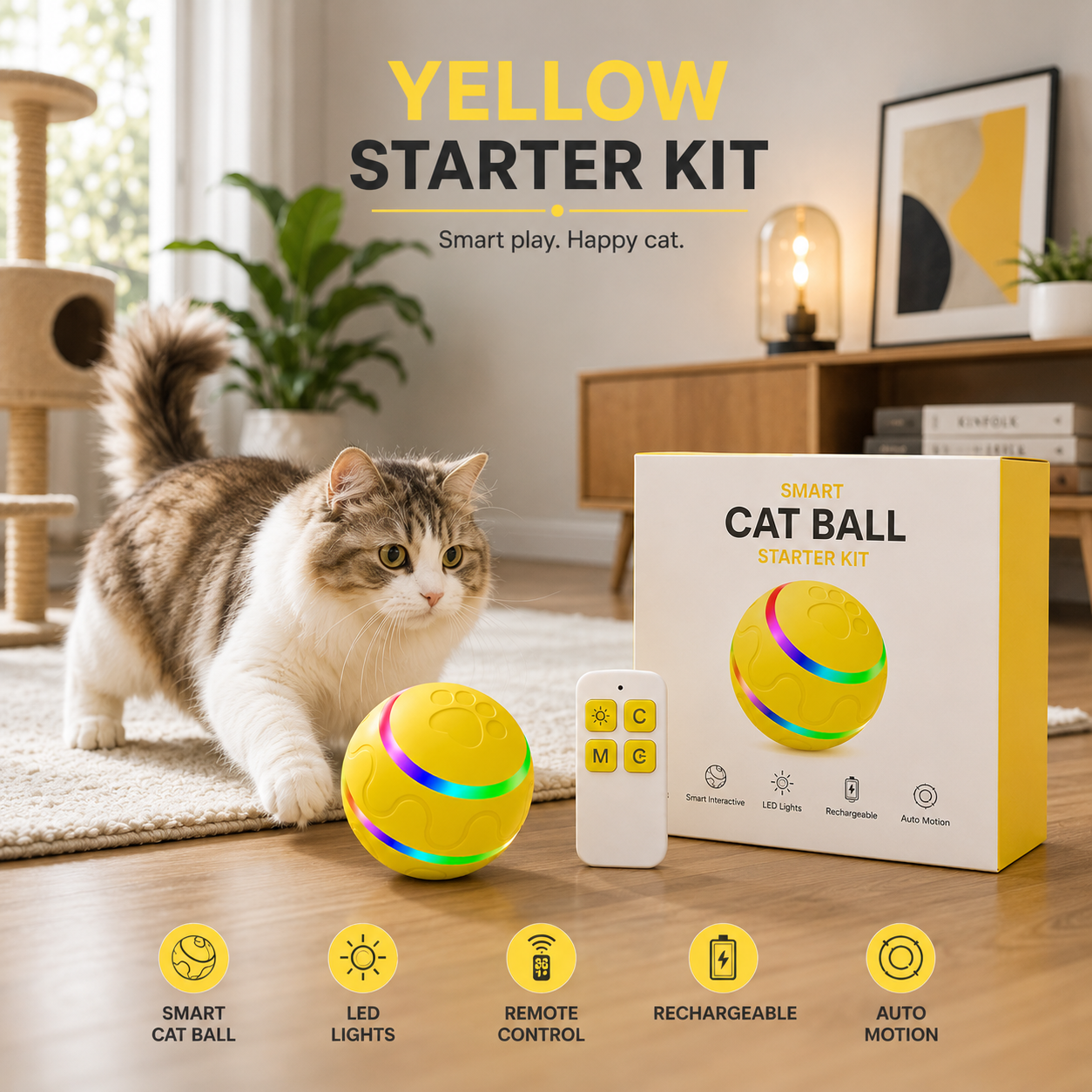 Smart Interactive Cat Ball