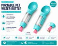 3-in-1 Portable Dog Water Bottle & Travel Feeder
