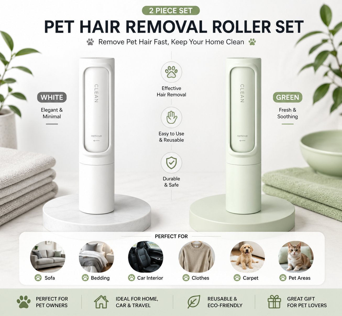 Reusable Pet Hair Remover Roller