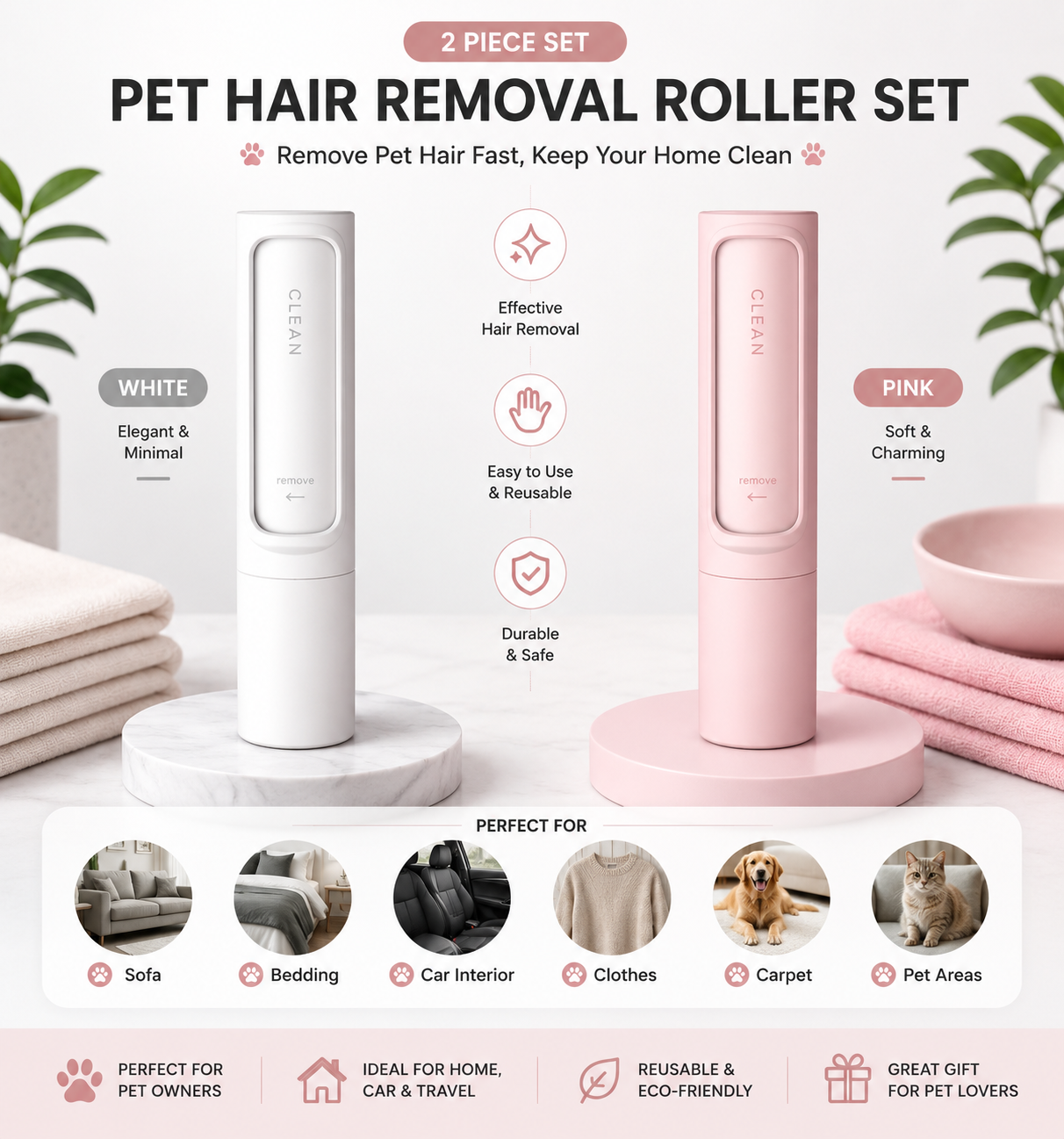 Reusable Pet Hair Remover Roller