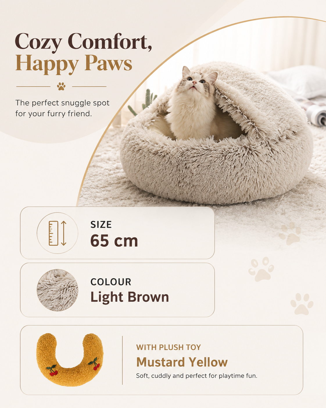 2-in-1 Plush Pet Bed