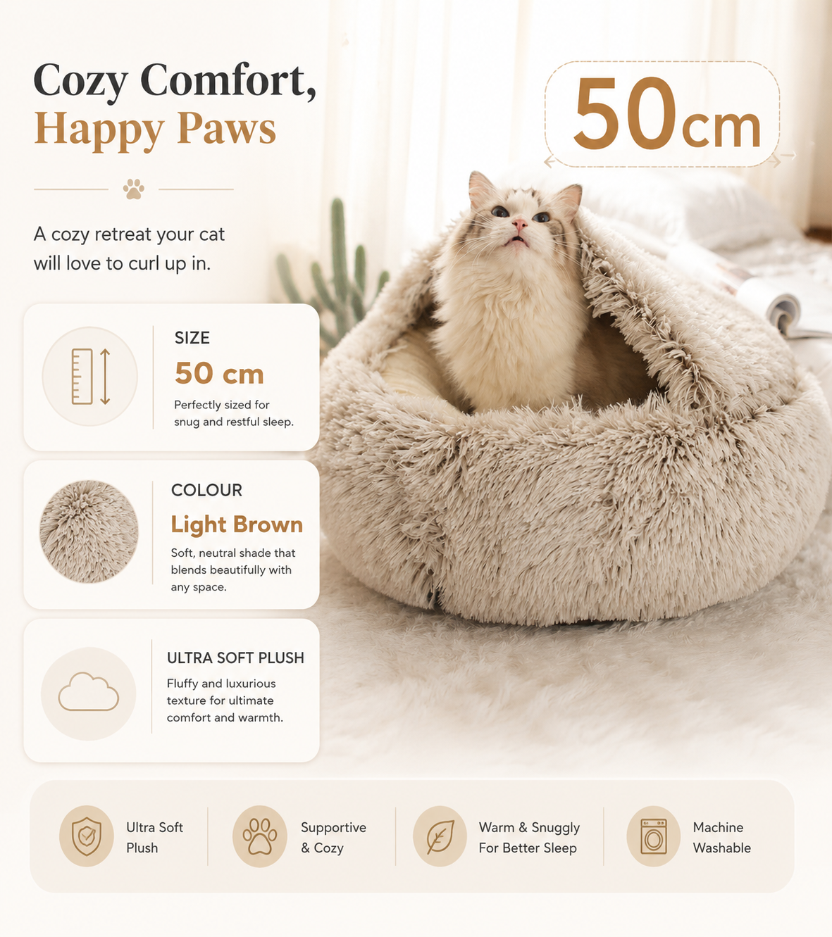 2-in-1 Plush Pet Bed