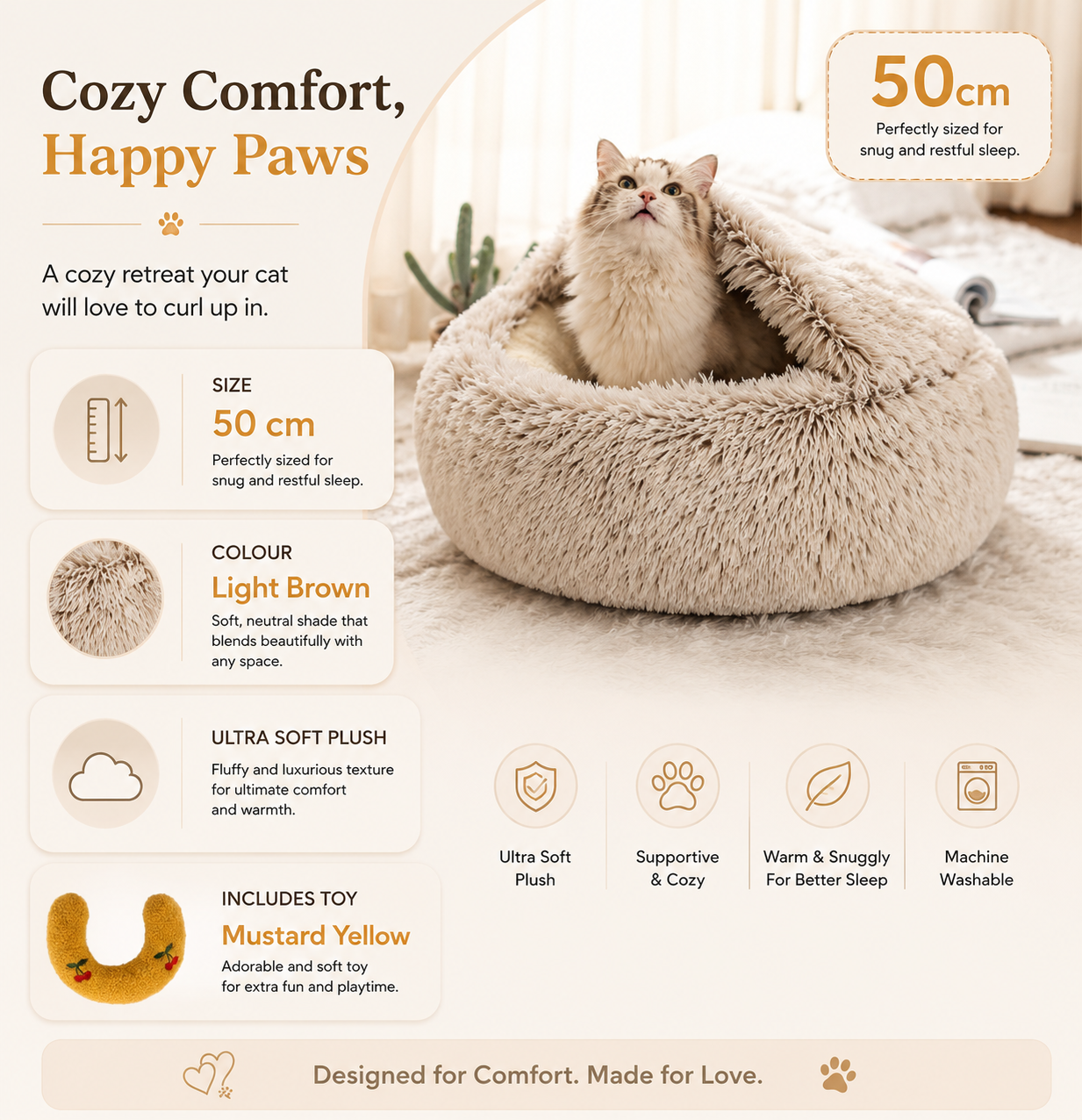 2-in-1 Plush Pet Bed