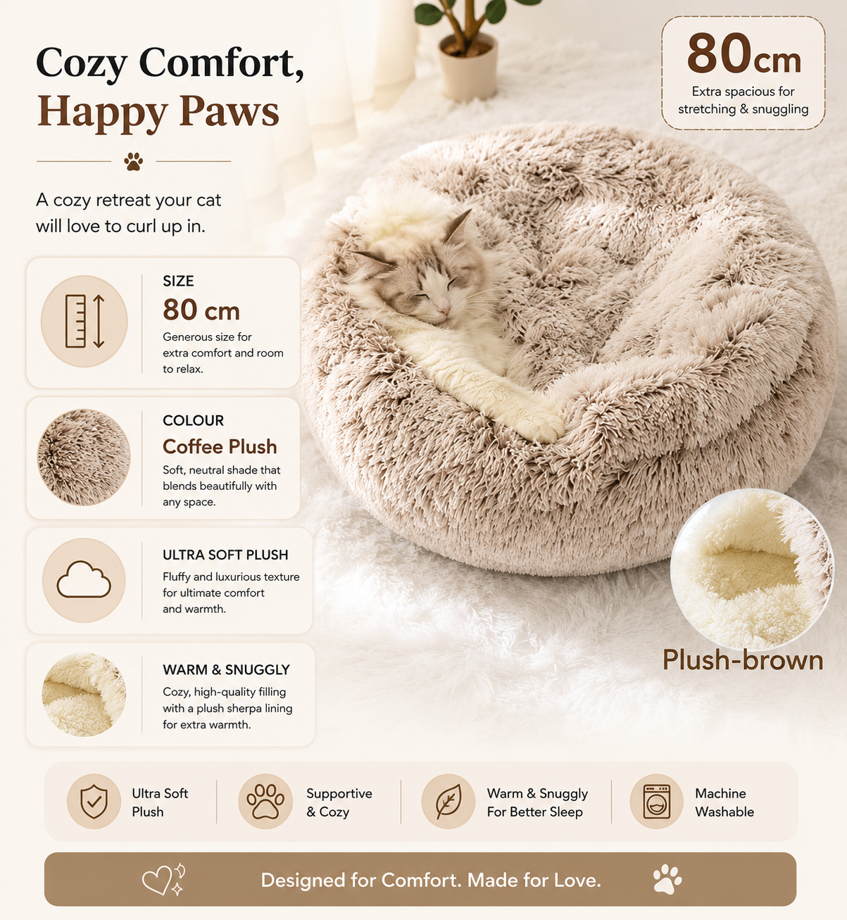 2-in-1 Plush Pet Bed