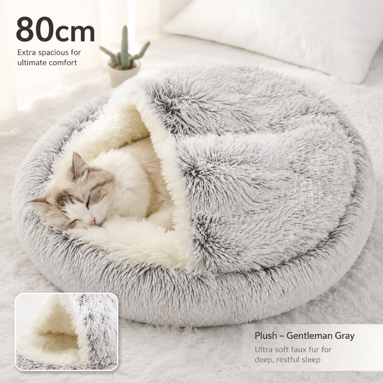 2-in-1 Plush Pet Bed