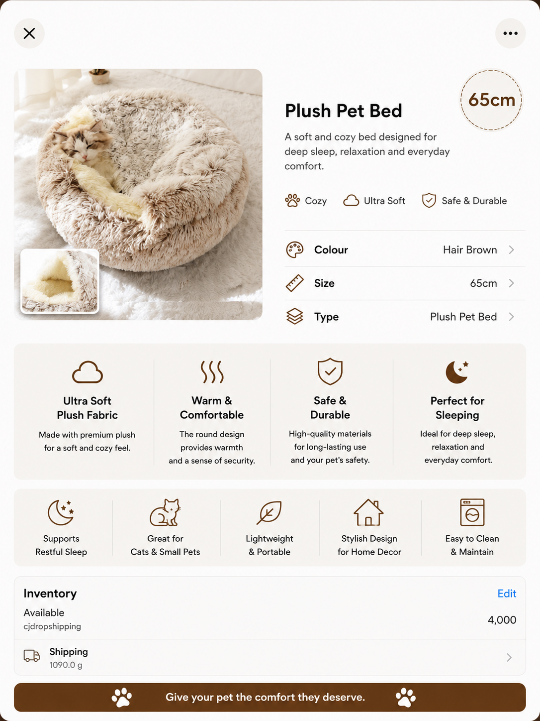 2-in-1 Plush Pet Bed