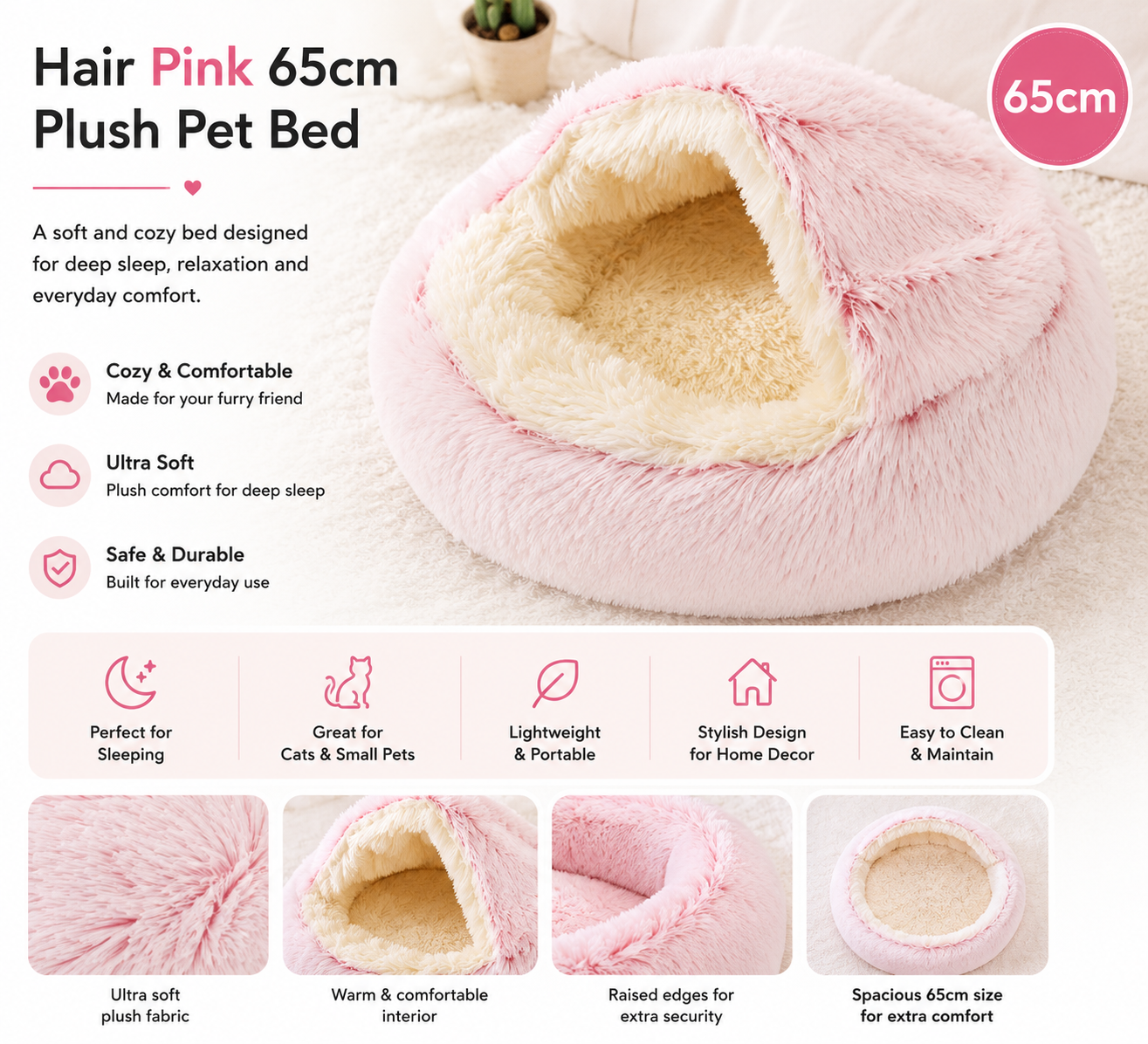 2-in-1 Plush Pet Bed